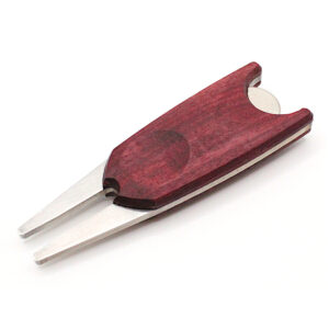 purpleheart wood handle divot repair tool with ball marker