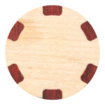 Wood poker chip style ball marker - maple/padauk