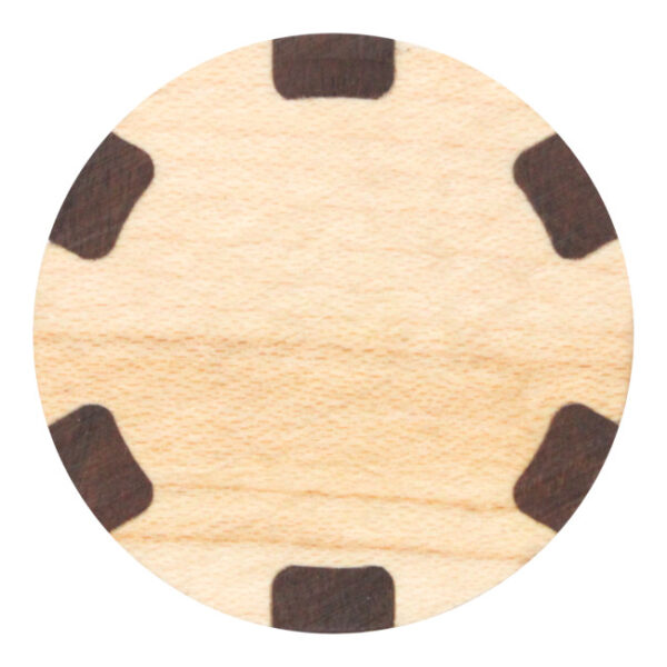 Wood poker chip style ball marker - maple/rosewood