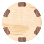 Wood poker chip style ball marker - maple/walnut
