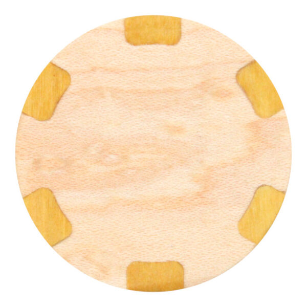 Wood poker chip style ball marker - maple/yellowheart