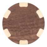 Wood poker chip style ball marker - walnut/maple