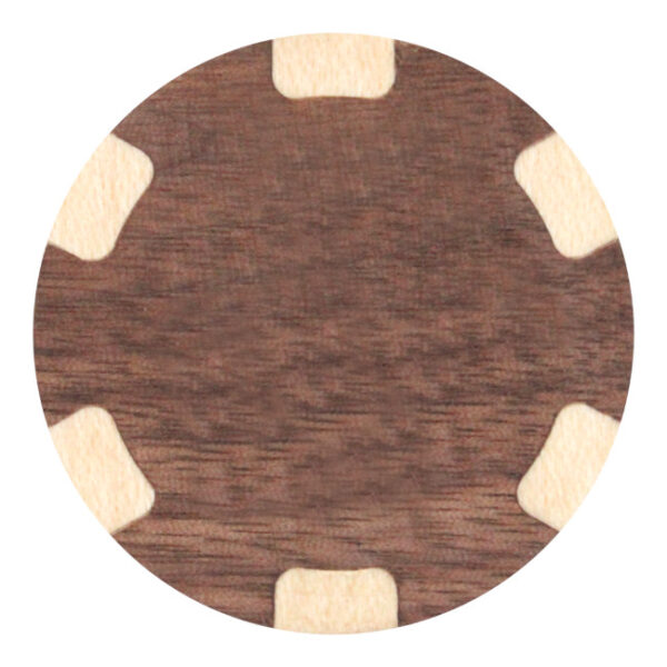 Wood poker chip style ball marker - walnut/maple