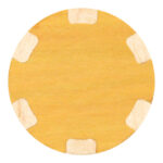 Wood poker chip style ball marker - yellowheart/maple