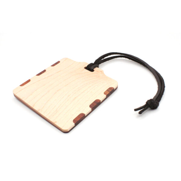 wood golf bag tag