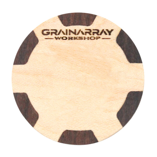 Wood poker chip style ball marker - rear